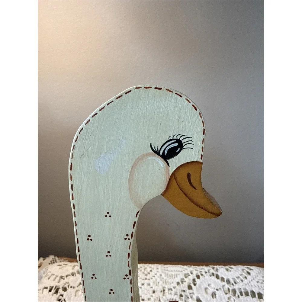 Vintage Farmhouse Wooden Sign Country Goose Duck Hand Painted 16